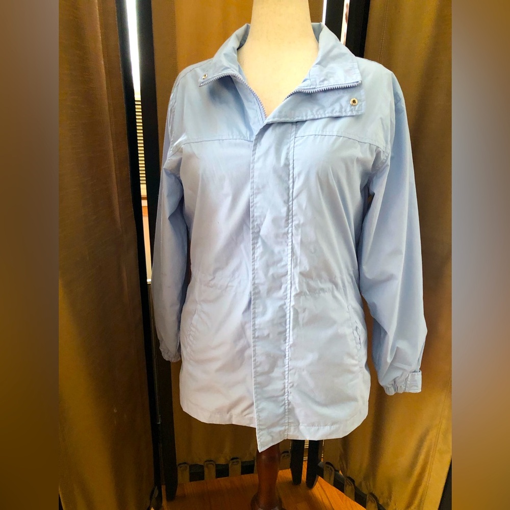 Light Blue Windbreaker Jacket